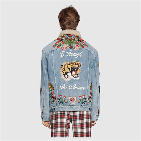 gucci denim jacket replica india|gucci denim jacket price.